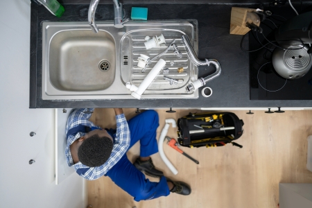 Kitchen plumbing service in a Manteca home